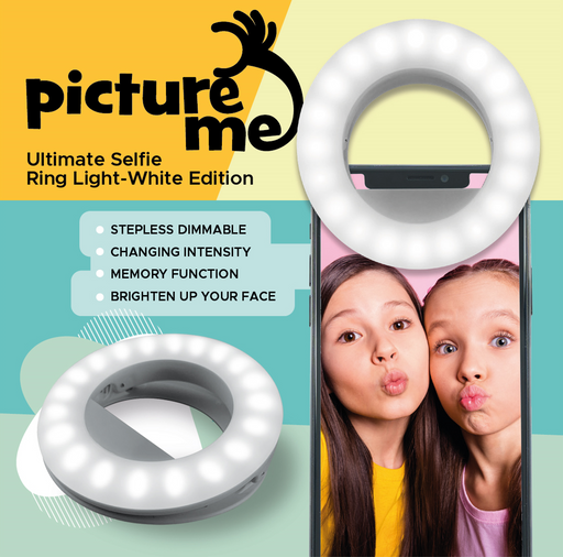 PICTURE ME LED SELFIE LIGHT-WHITE (CHARGING STYLE)